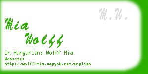 mia wolff business card